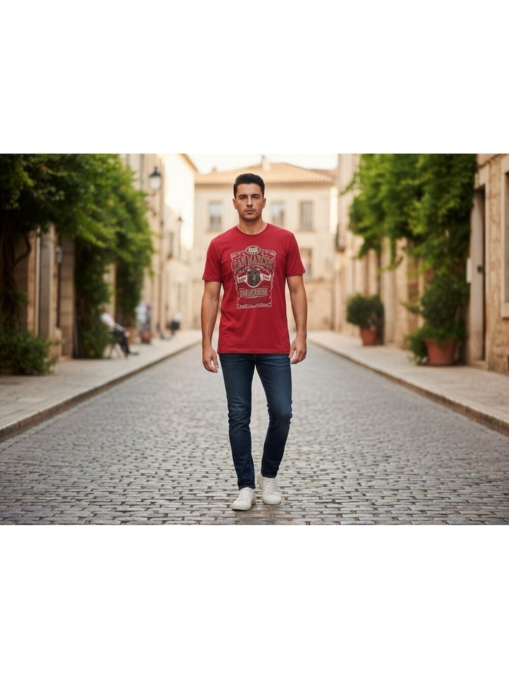 Men's San Marcos Red Short Sleeve Tee XL